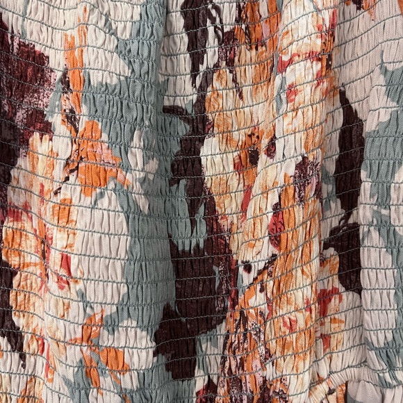 Smocked Flutter Sleeve Midi Sundress Size S - Picture 4 of 9